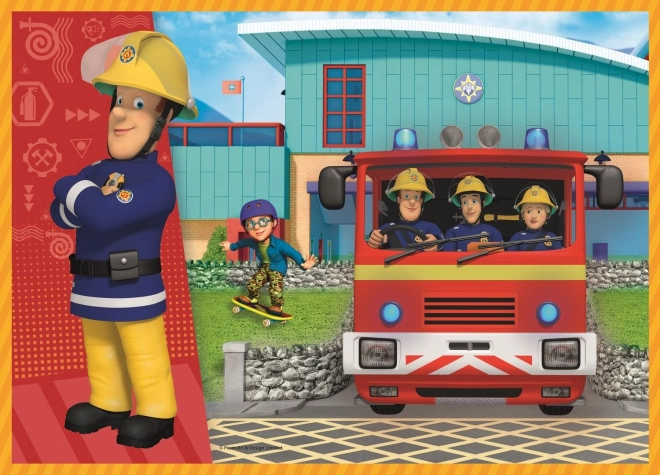 TREFL Puzzle Feuerwehrmann Sam 4-in-1 Set