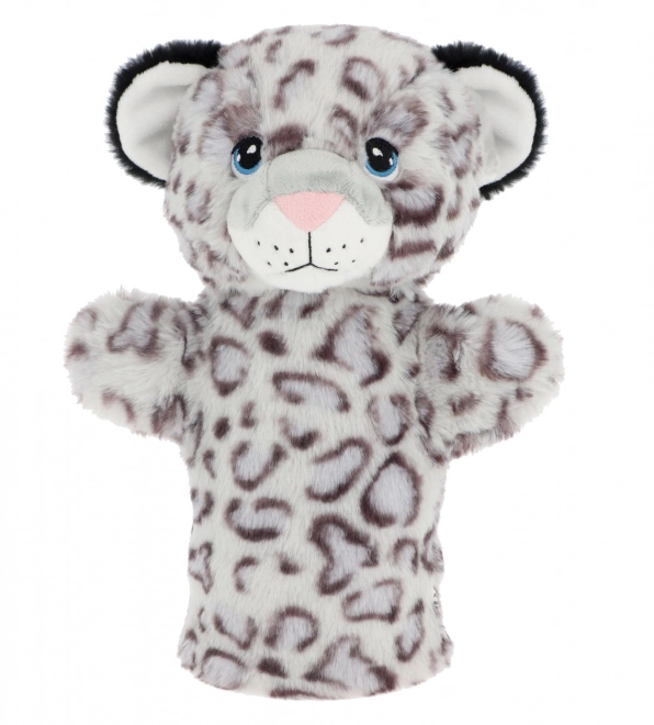 Keel Toys Keeleco Schneeleopard Handpuppe aus Öko-Plüsch 27 cm