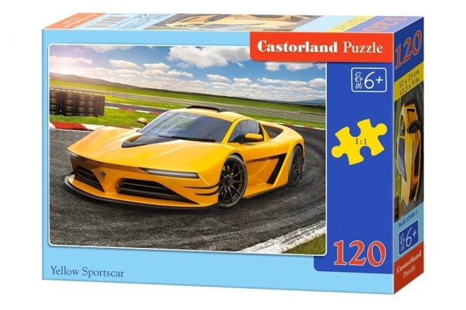 Puzzle 120 Teile Gelbes Sportauto