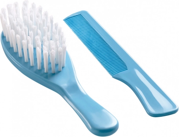 Set aus Haarbürste und Kamm, Türkis
