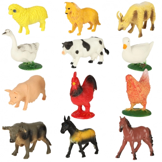 Bauernhoftiere Spielfiguren-Set 12er Pack