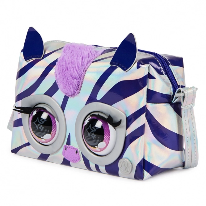 Interaktive Tasche Zebra mit schillerndem Look