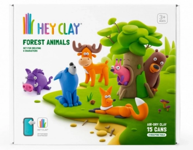 Plastikmasse Hey Clay Waldtiere Set