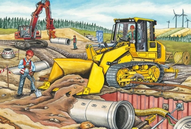 Schmidt Puzzle Auf der Baustelle 3x48 Teile