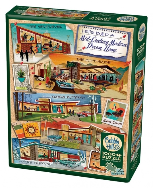 Puzzle Modernes Traumhaus Mitte des Jahrhunderts 1000 Teile