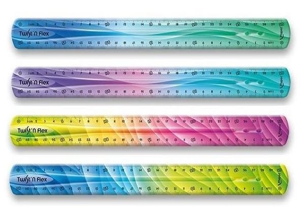 Flexibles Lineal Twist'n Flex Regenbogen 30 cm