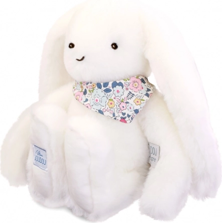 Doudou Plüschtier Hase mit Halstuch weiß 35 cm