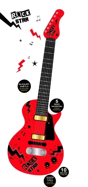 Elektrische Gitarre Rock Star mit Sound und Licht