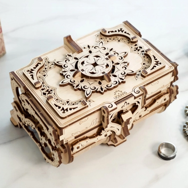 Ugears Mechanische 3D-Holzpuzzle Schmuckkästchen