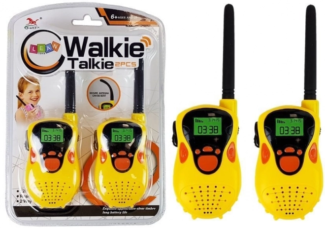 Gelbes Walkie-Talkie für Kinder mit 100 m Reichweite