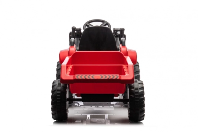 Kinderroter Traktor mit wiederaufladbarem Akku und Löffel