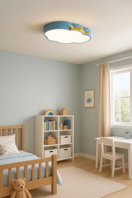 Kinder Decken-LED-Lampe Chmurka mit Fernbedienung blau