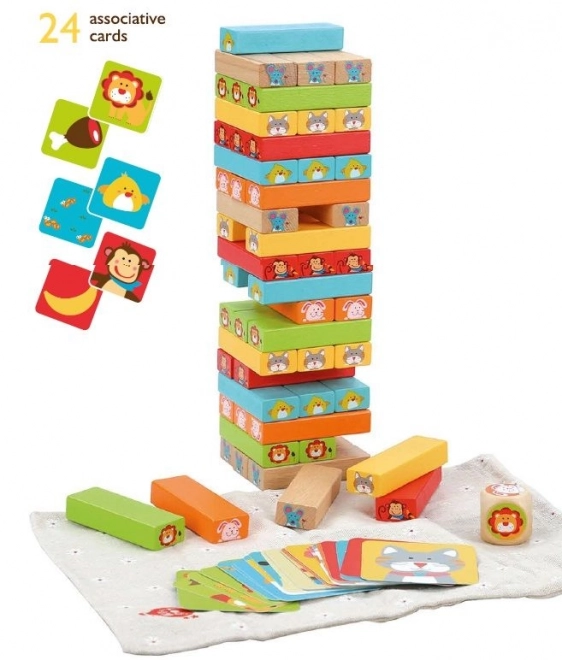 Lucy & Leo Holzspiel Jenga für Kinder - Errate das Tier!