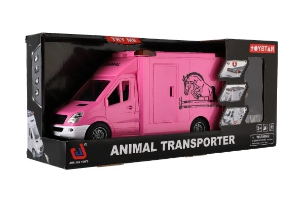 Spielzeug pinker Pferdetransporter mit Effekten