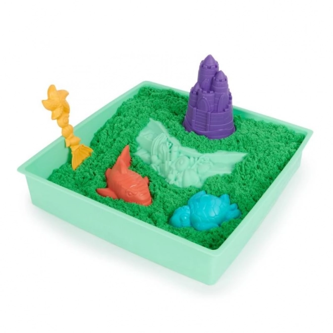 Kinetischer Sand Set mit Spielmatte Grün