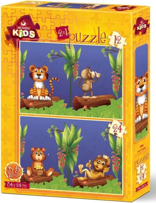 Puzzle Freunde in der Natur