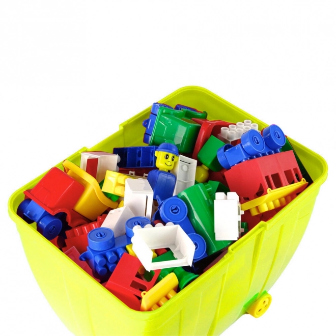Großer Koffer mit bunten Bausteinen für Kinder