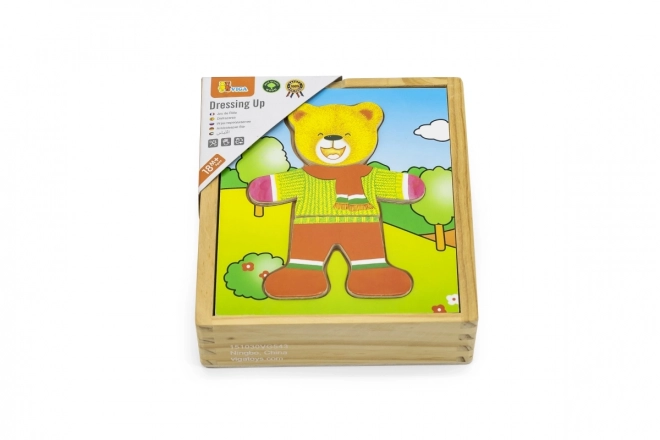 Holzpuzzle Anziehspiel Bärenfigur