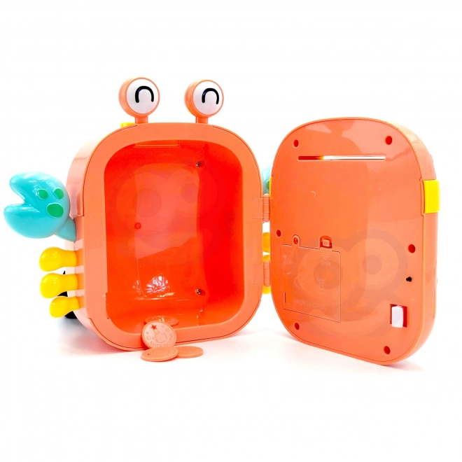 Elektronische Spardose Safe mit Pin-Code Krabbe Rucksack Orange