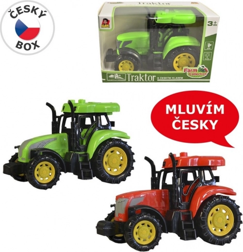 Traktor mit tschechischer Stimme, Licht und Ton, 14 cm