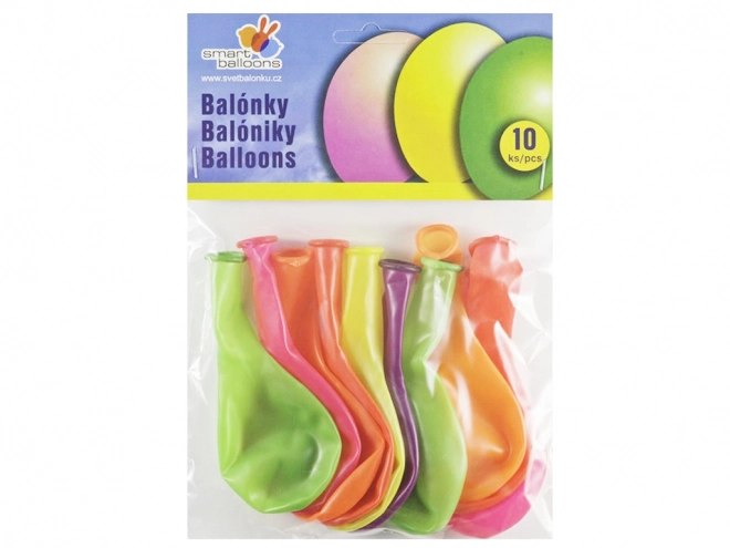 Neonballons zum Aufblasen 26 cm - 10 Stück