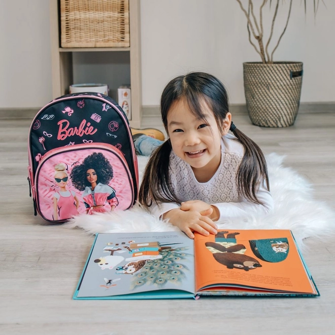 Kinder Rucksack Barbie pink-schwarz