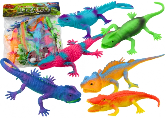 Bunte Echsenfiguren Set