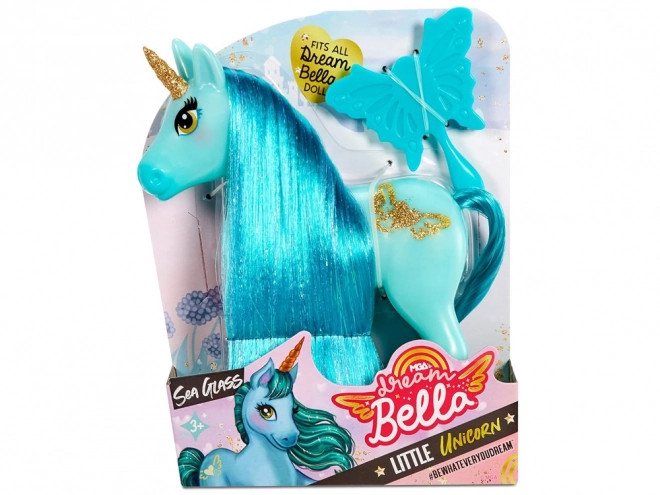 Kleiner Einhorn Sea Glass Dream Bella + Bürste – blau