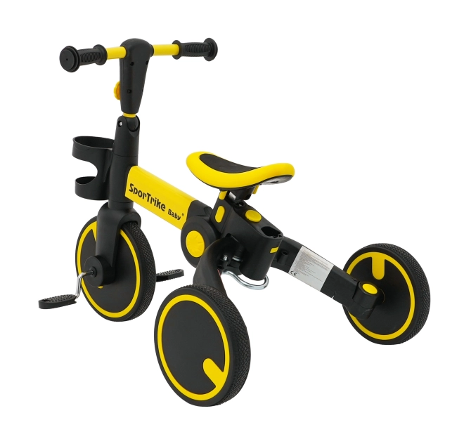 Dreirad Happy Bike 3-in-1 Sportrike Rosa – Gelb