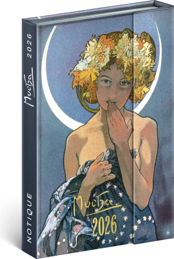 Wöchentlicher Magnet-Tagebuch Alfons Mucha 2026