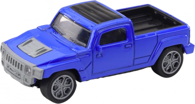 Set Autospielzeug mit Blauem Wohnwagen