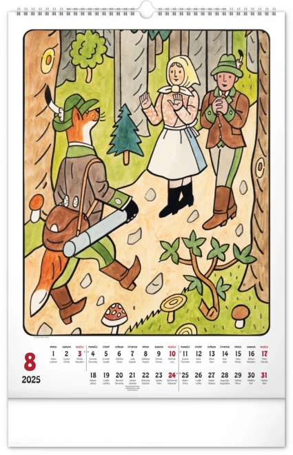 Wandkalender Josef Lada 2025