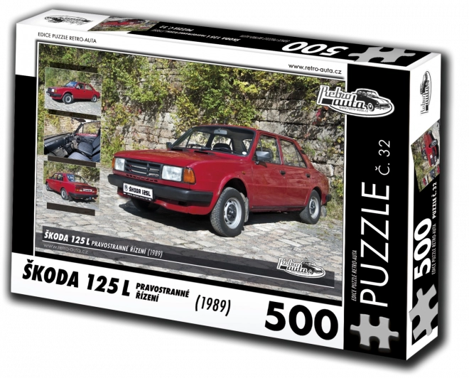 Retro-Autos Puzzle Škoda 125 L Rechtslenkung