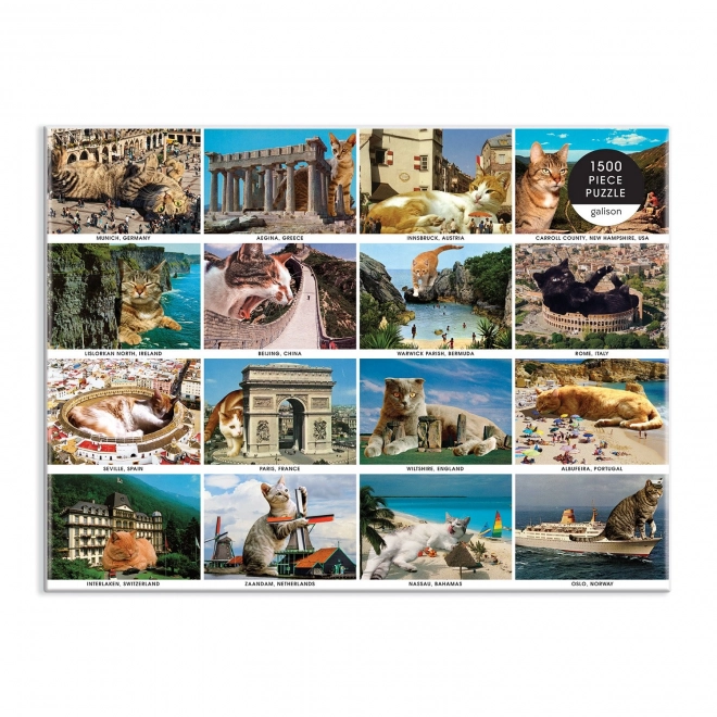 Galison-Puzzle Katzen im Urlaub 1500 Teile