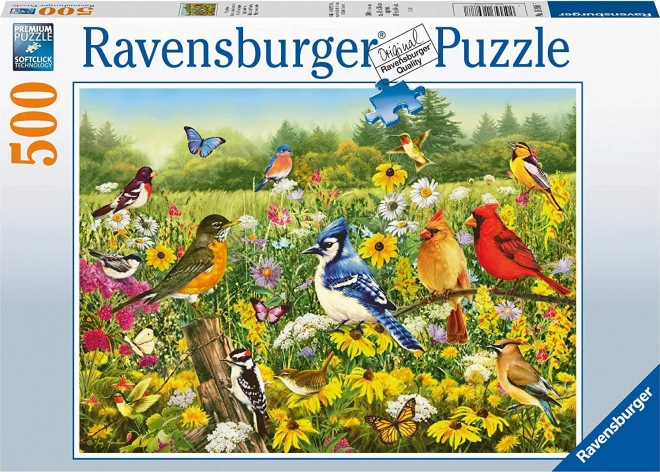 Ravensburger Puzzle Vögel auf der Wiese 500 Teile