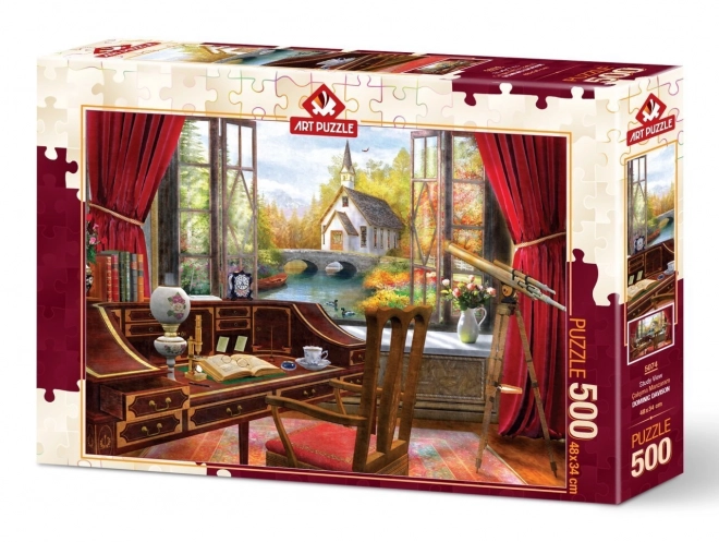 Art Puzzle Aussicht aus dem Arbeitszimmer 500 Teile