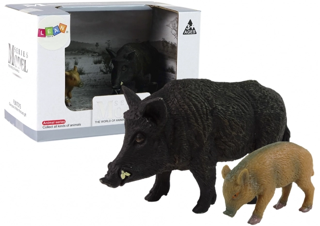 Set aus zwei Wildschweinfiguren und Frischling - Waldtiere