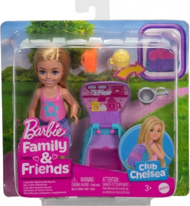 Puppe Barbie Chelsea mit Rucksack und Kätzchen