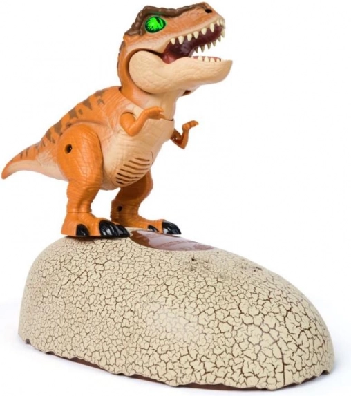 Interaktiver T-Rex aus dem Ei schlüpfend