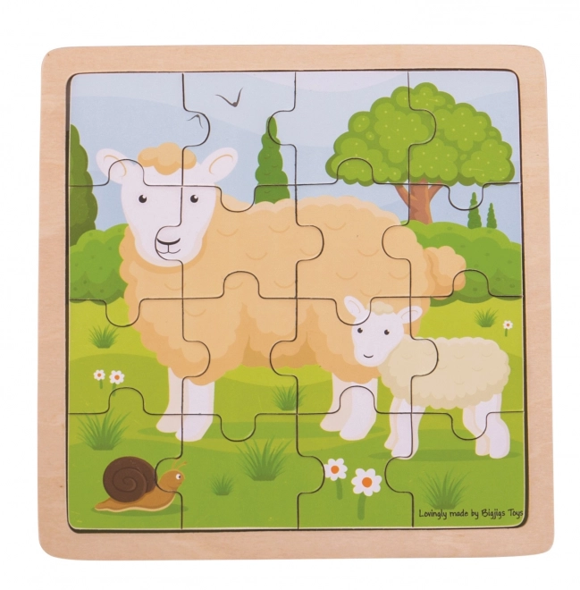 Bigjigs Toys Puzzle - Schaf mit Lamm