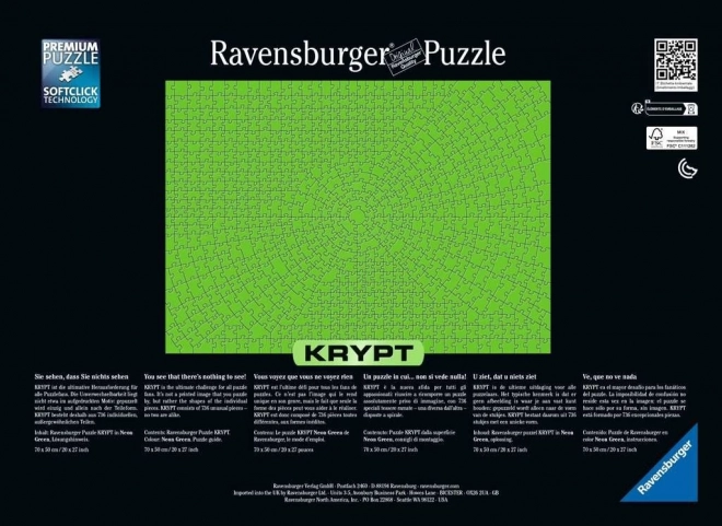 Puzzle RAVENSBURGER KRYPT neongrün, 736 Teile
