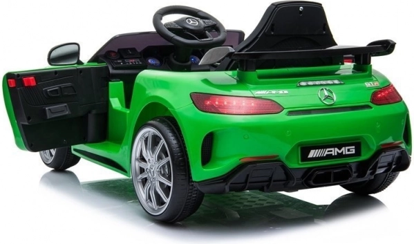 Mercedes GTR grünes Kinder Elektroauto