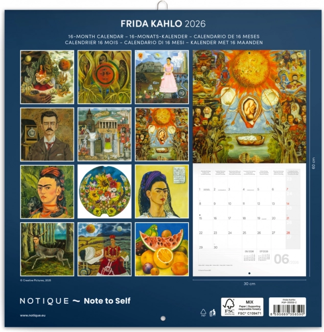 Notizkalender Frida Kahlo 2026