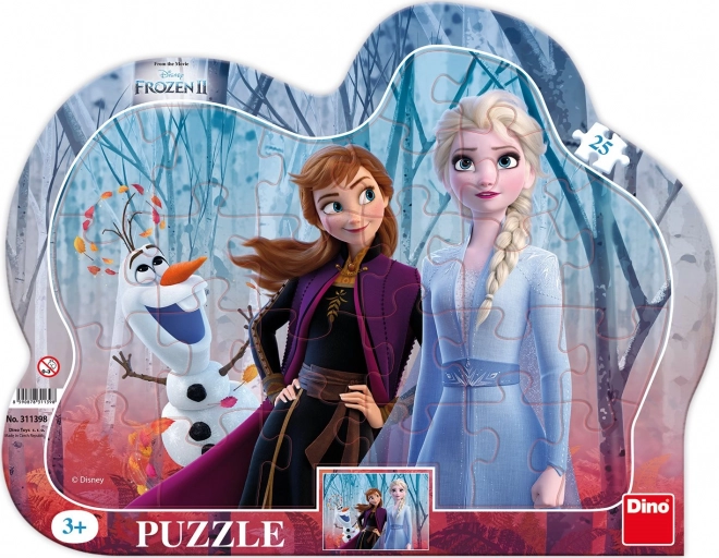 Dino Puzzle Die Eiskönigin 2 - Umrisspuzzle für Kinder, 25 Teile