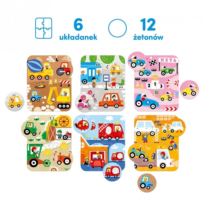 Puzzle Kleine und Große Autos