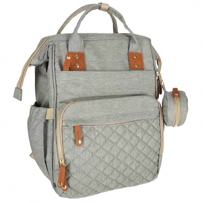 Baby Wickeltasche Rucksack Grau