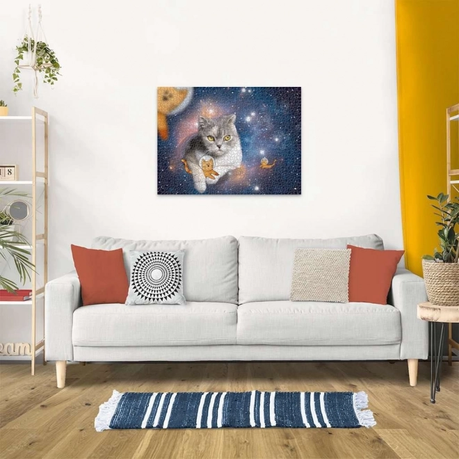 Puzzle Katze im Weltraum 1500 Teile