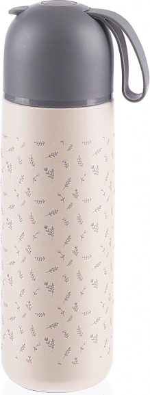 Thermosflasche für Getränke mit Silikonhalter 400 ml, Flowers
