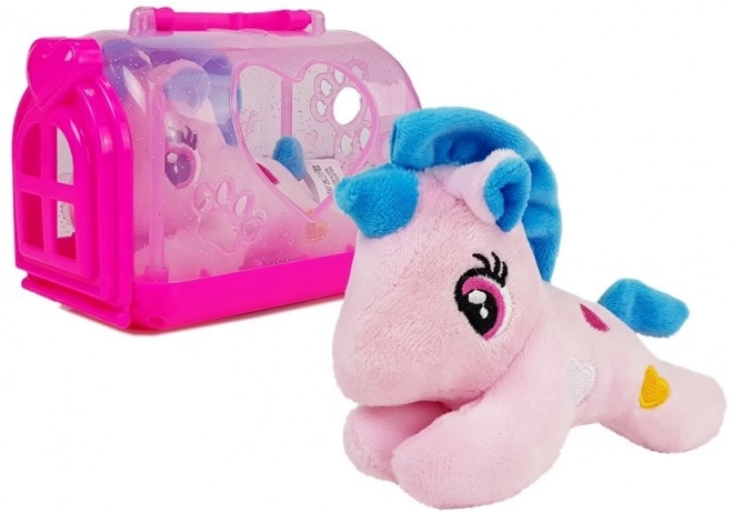 Kleines Einhorn mit Tragebox - Plüschspielzeug