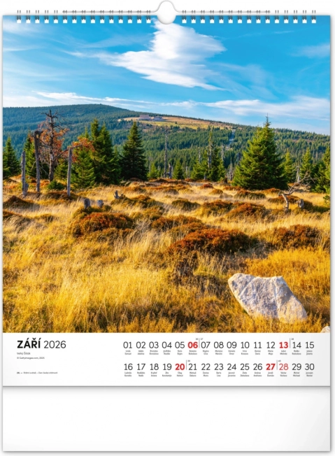 Wandkalender Krkonoše 2026